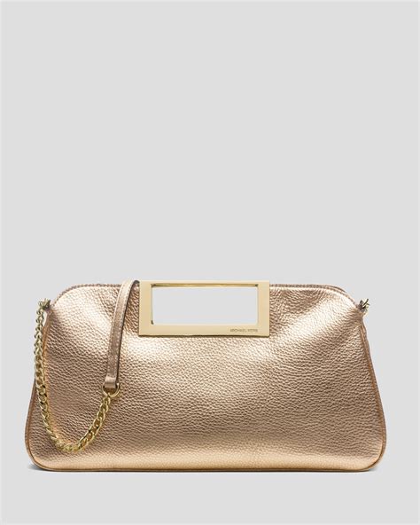 michael kors lana clutch gold|Michael Kors large wristlet clutch.